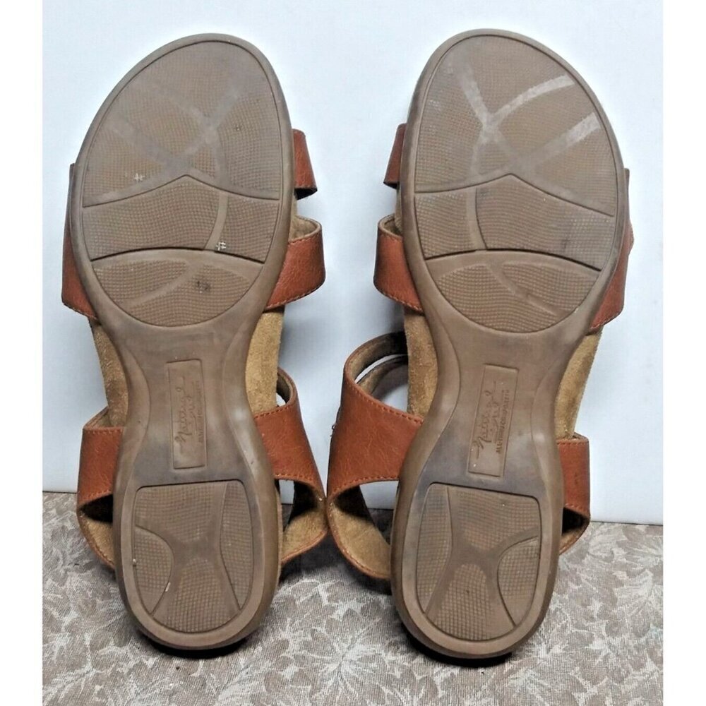 Natural Soul Sandals Adrian All-Thru Comfort 8.5M Slingback brown/caramel color - Picture 8 of 10